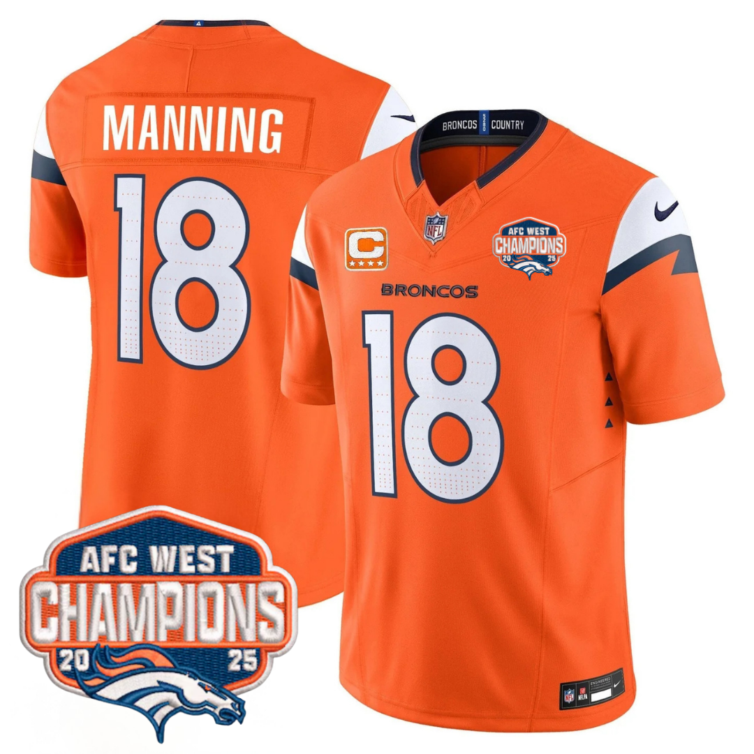 DEN AFC West Champions Patch Vapor Limited Jersey V2 - Stitched