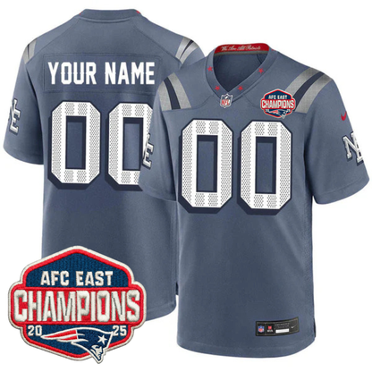 NE 2025 "Rivalries" AFC East Champions Vapor Limited Custom Jersey - Stitched