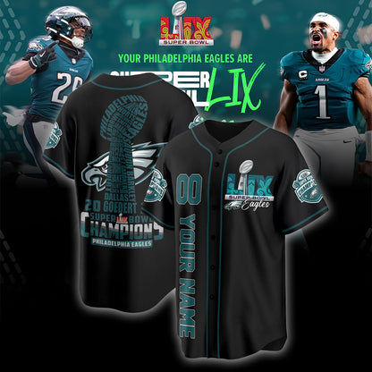 PHI Super Bowl LIX Champions Custom Limited Jersey N2