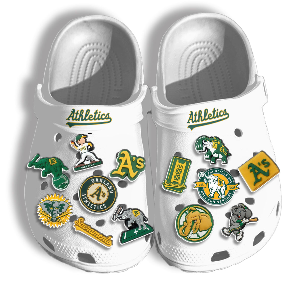OAK White Clogs 2026 - Charms Gift Set
