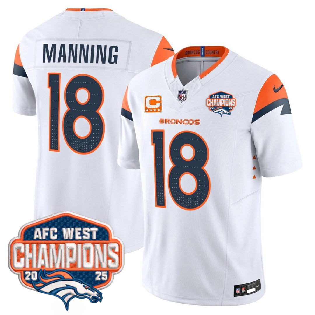 DEN AFC West Champions Patch Vapor Limited Jersey V2 - Stitched