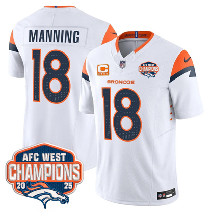 DEN AFC West Champions Patch Vapor Limited Jersey V2 - Stitched
