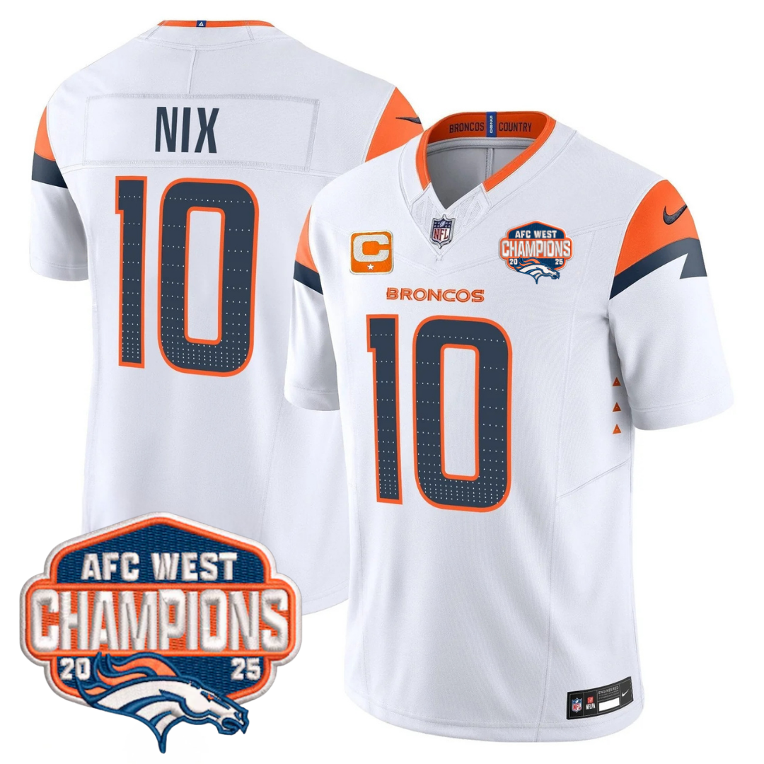 DEN AFC West Champions Patch Vapor Limited Jersey V2 - Stitched