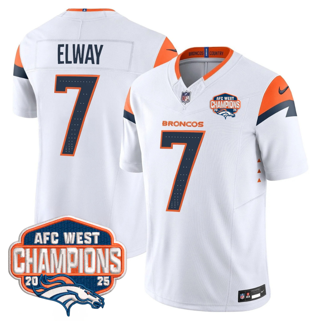 DEN AFC West Champions Patch Vapor Limited Jersey V2 - Stitched