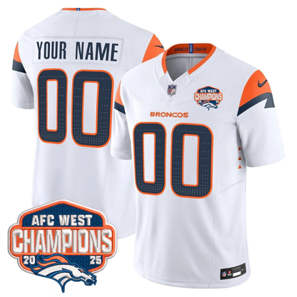 DEN AFC West Champions Patch Vapor Limited Jersey V2 - Stitched