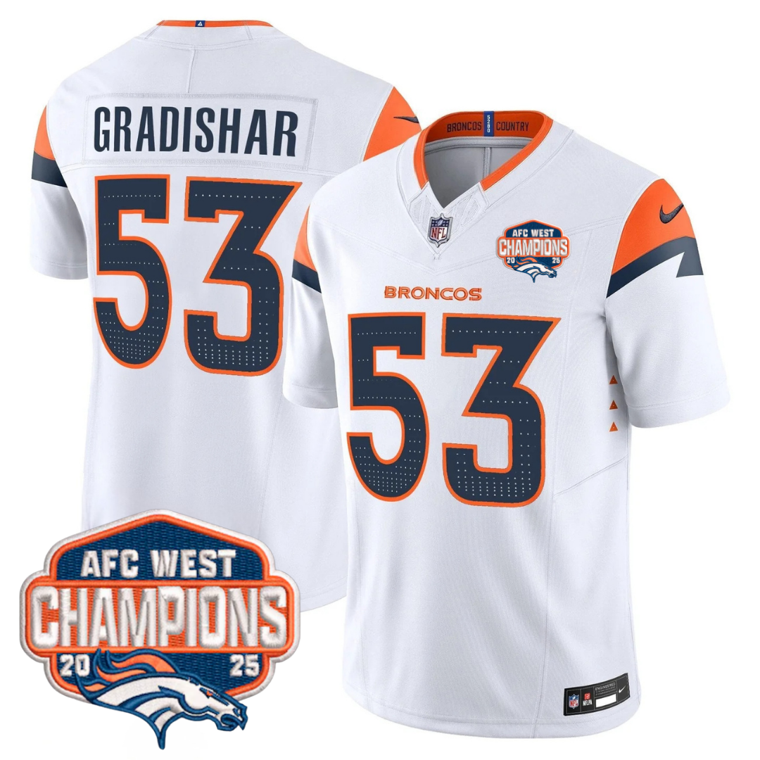 DEN AFC West Champions Patch Vapor Limited Jersey V2 - Stitched