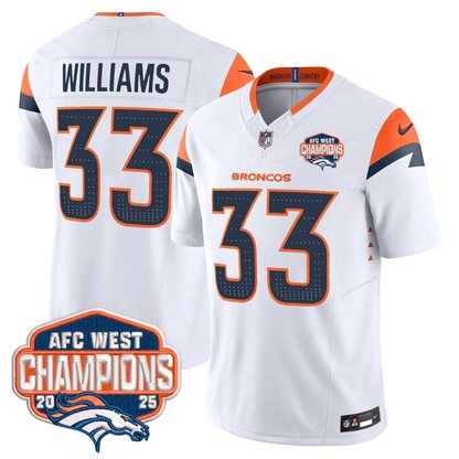 DEN AFC West Champions Patch Vapor Limited Jersey V2 - Stitched