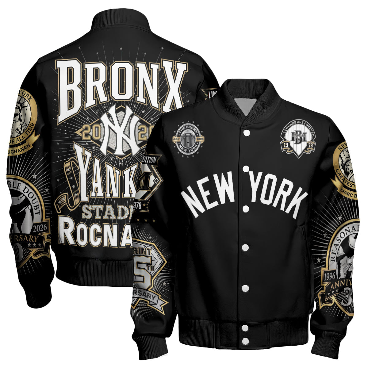 NYY x Jay Z Limited Edition Varsity Jacket - Printed