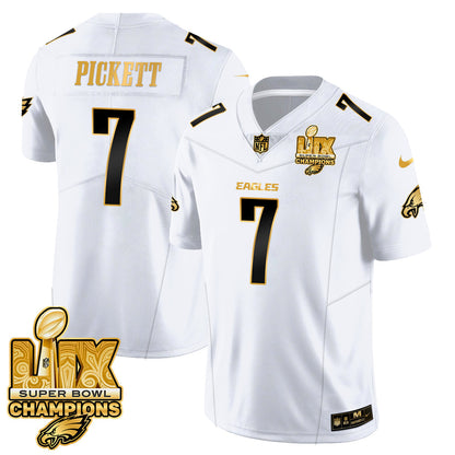 PHI Super Bowl LIX Champions Gold Trim Vapor Limited Jersey - Stitched