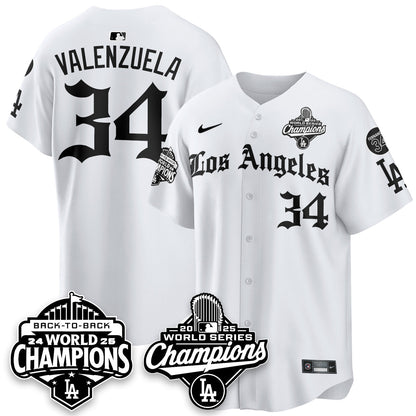 LAD 2025 World Series Champions Vapor Premier Limited Jersey - LA Gothic Edition - Stitched