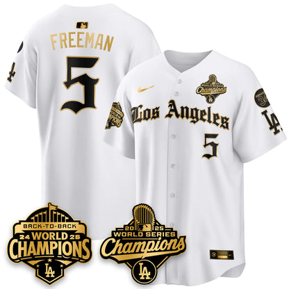 LAD 2025 World Series Champions Vapor Premier Limited Jersey - LA Gothic Edition - Stitched