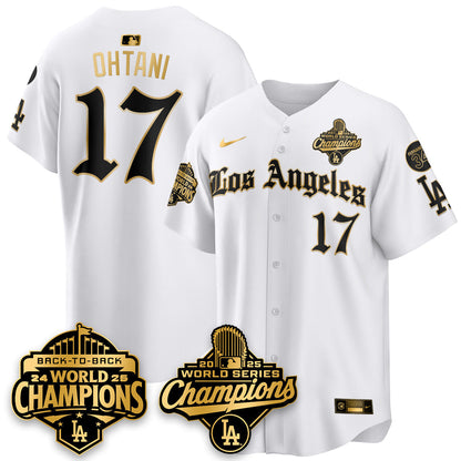 LAD 2025 World Series Champions Vapor Premier Limited Jersey - LA Gothic Edition - Stitched
