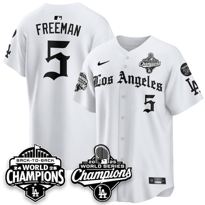 LAD 2025 World Series Champions Vapor Premier Limited Jersey - LA Gothic Edition - Stitched