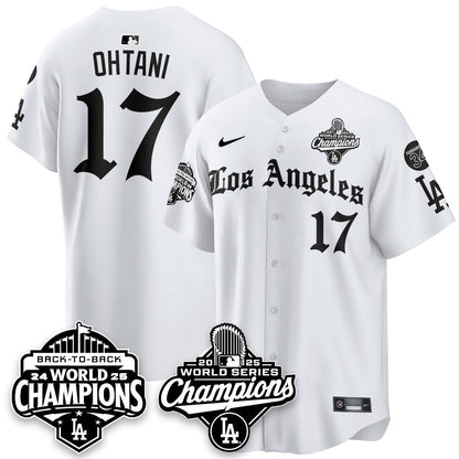 LAD 2025 World Series Champions Vapor Premier Limited Jersey - LA Gothic Edition - Stitched