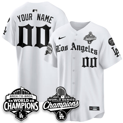 Custom LAD 2025 World Series Champions Vapor Premier Limited Jersey - LA Gothic Edition - Stitched