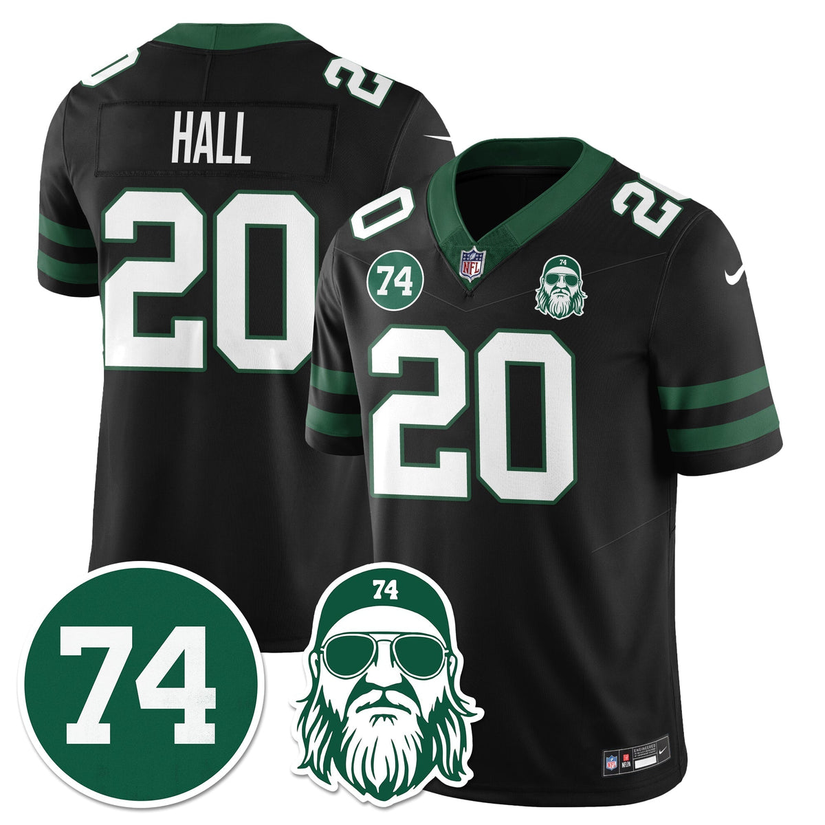 NYJ Vapor Limited Jersey - Nick Mangold Patch - Stitched