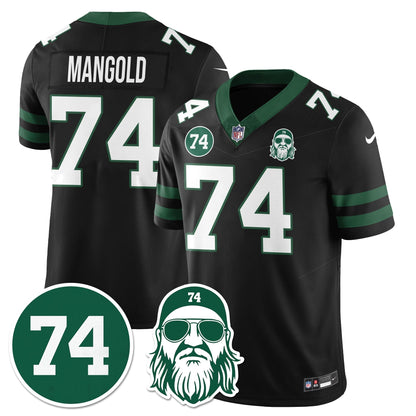 NYJ Vapor Limited Jersey - Nick Mangold Patch - Stitched
