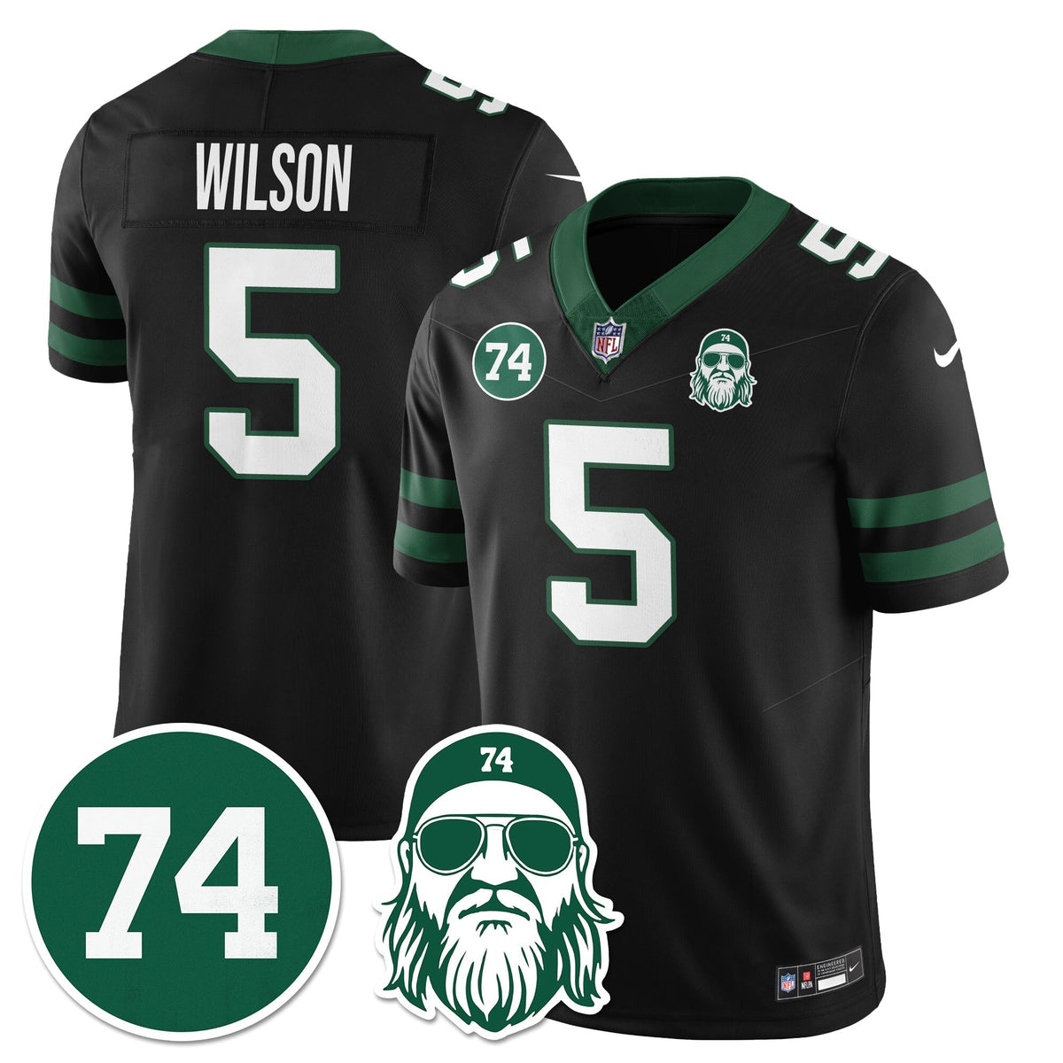 NYJ Vapor Limited Jersey - Nick Mangold Patch - Stitched