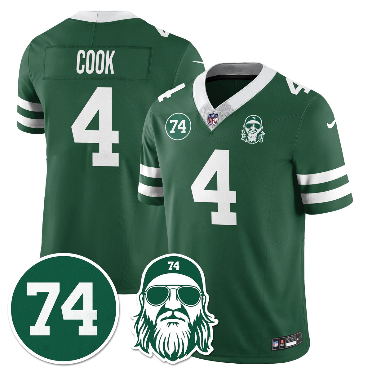 NYJ Vapor Limited Jersey - Nick Mangold Patch - Stitched