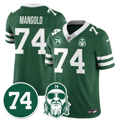 NYJ Vapor Limited Jersey - Nick Mangold Patch - Stitched