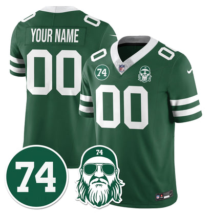 Custom NYJ Vapor Limited Jersey - Nick Mangold Patch - Stitched