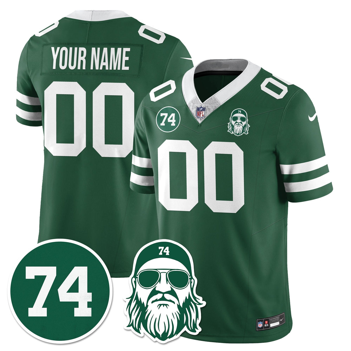 NYJ Vapor Limited Jersey - Nick Mangold Patch - Stitched