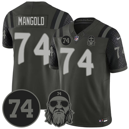 NYJ Vapor Limited Jersey - Nick Mangold Patch - Stitched