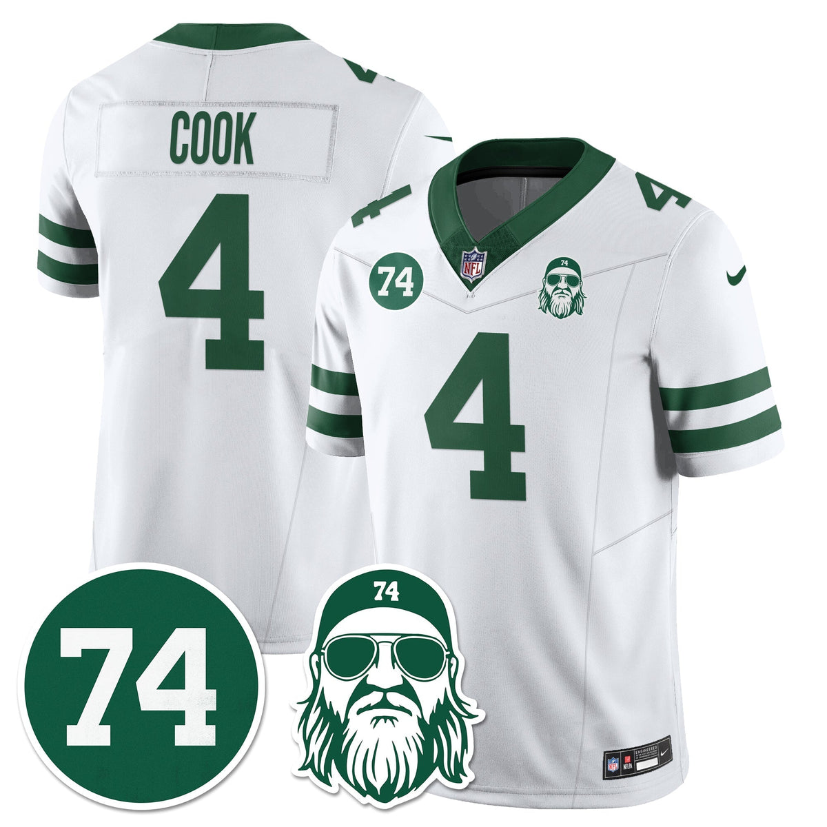 NYJ Vapor Limited Jersey - Nick Mangold Patch - Stitched