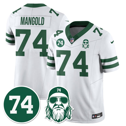 NYJ Vapor Limited Jersey - Nick Mangold Patch - Stitched