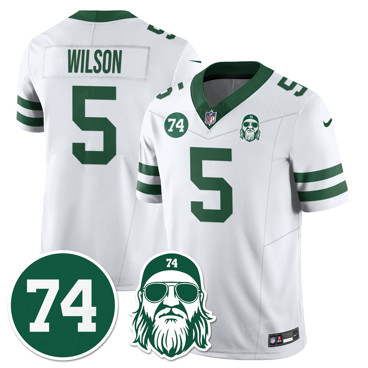 NYJ Vapor Limited Jersey - Nick Mangold Patch - Stitched