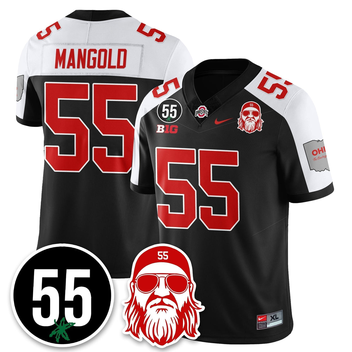 OSU Vapor Limited Jersey - Nick Mangold Patch - Stitched