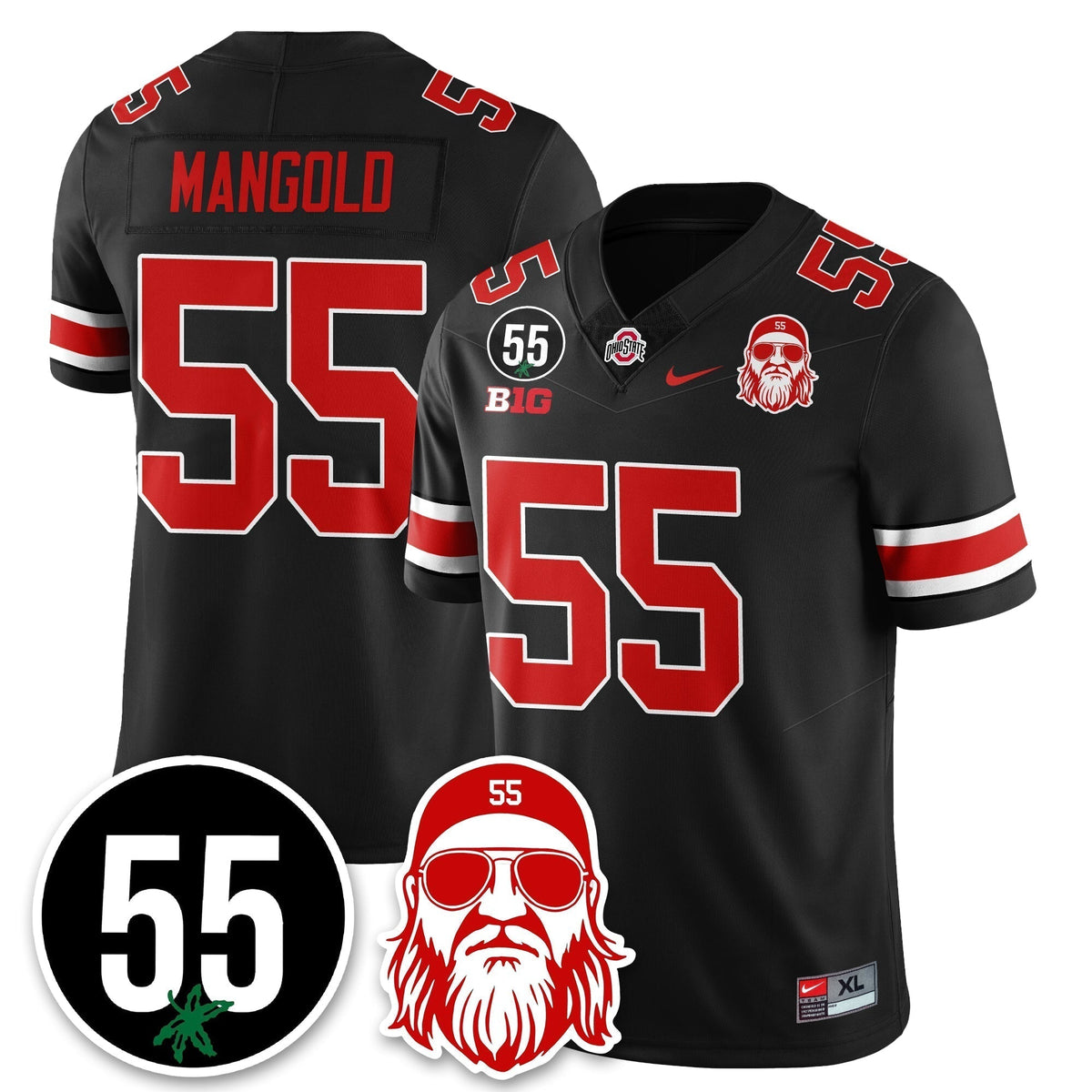 OSU Vapor Limited Jersey - Nick Mangold Patch - Stitched
