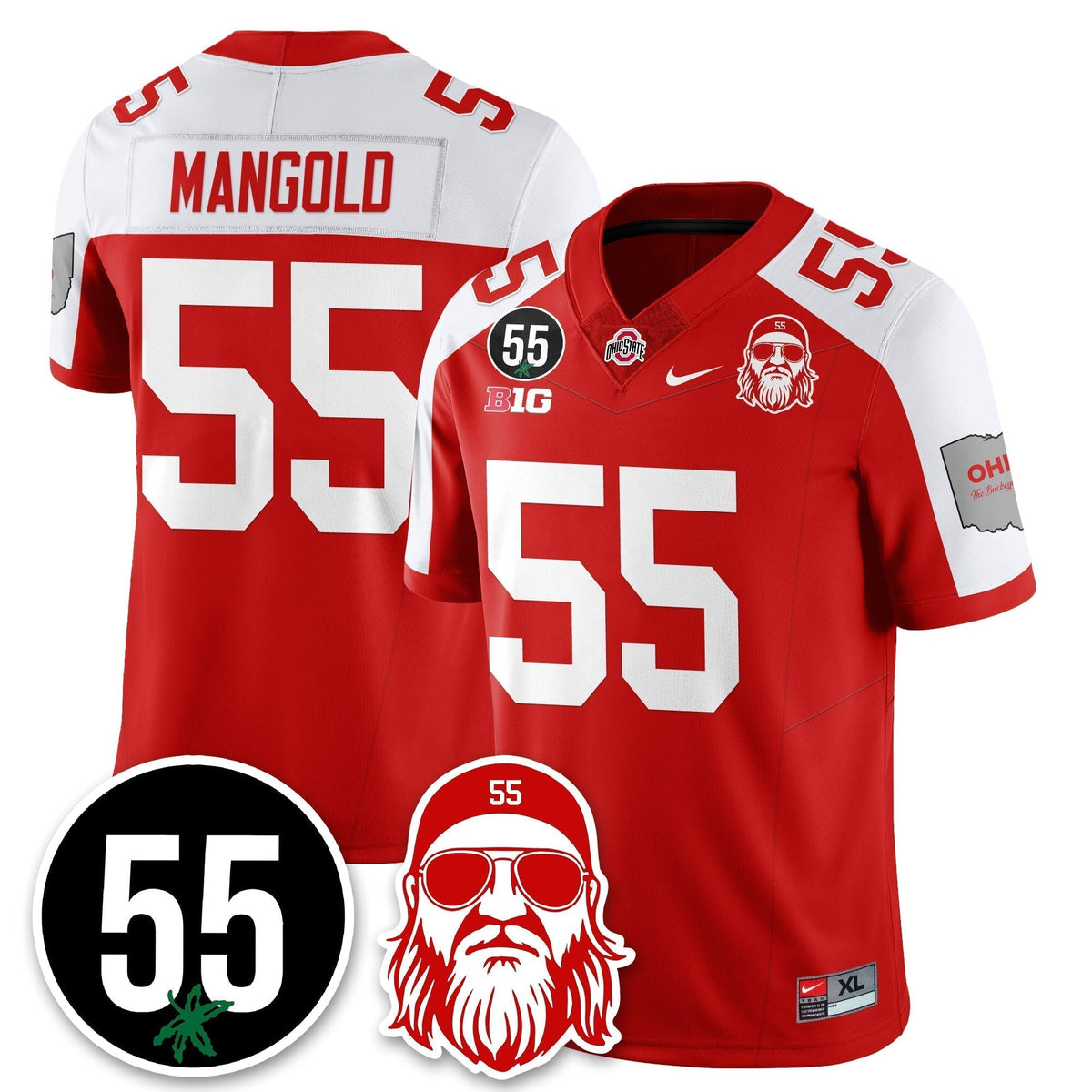 OSU Vapor Limited Jersey - Nick Mangold Patch - Stitched