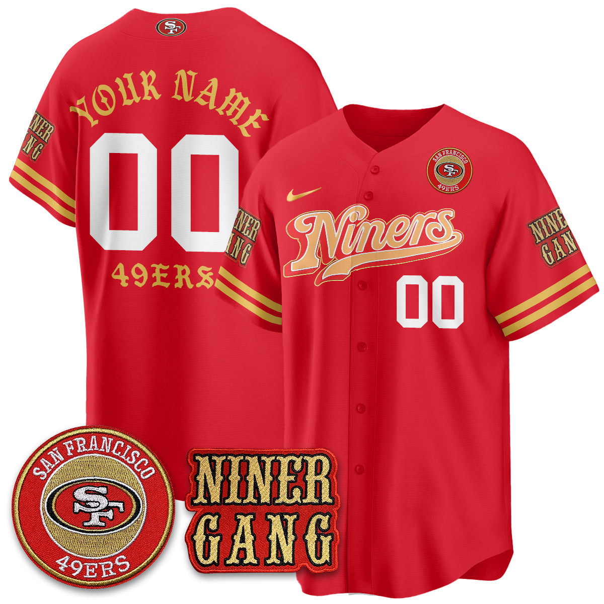 SF Born x Raised Baseball Custom Jersey - Stitched