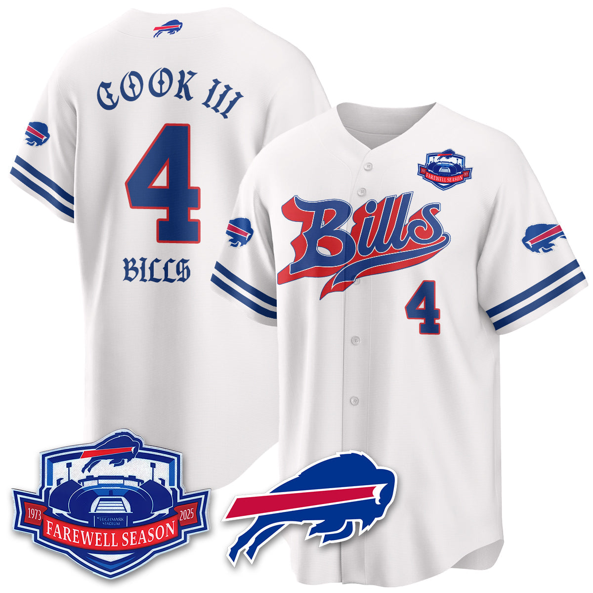 BUF Born x Raised Baseball Jersey - Stitched