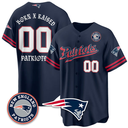 NE Born x Raised Baseball Jersey - Stitched