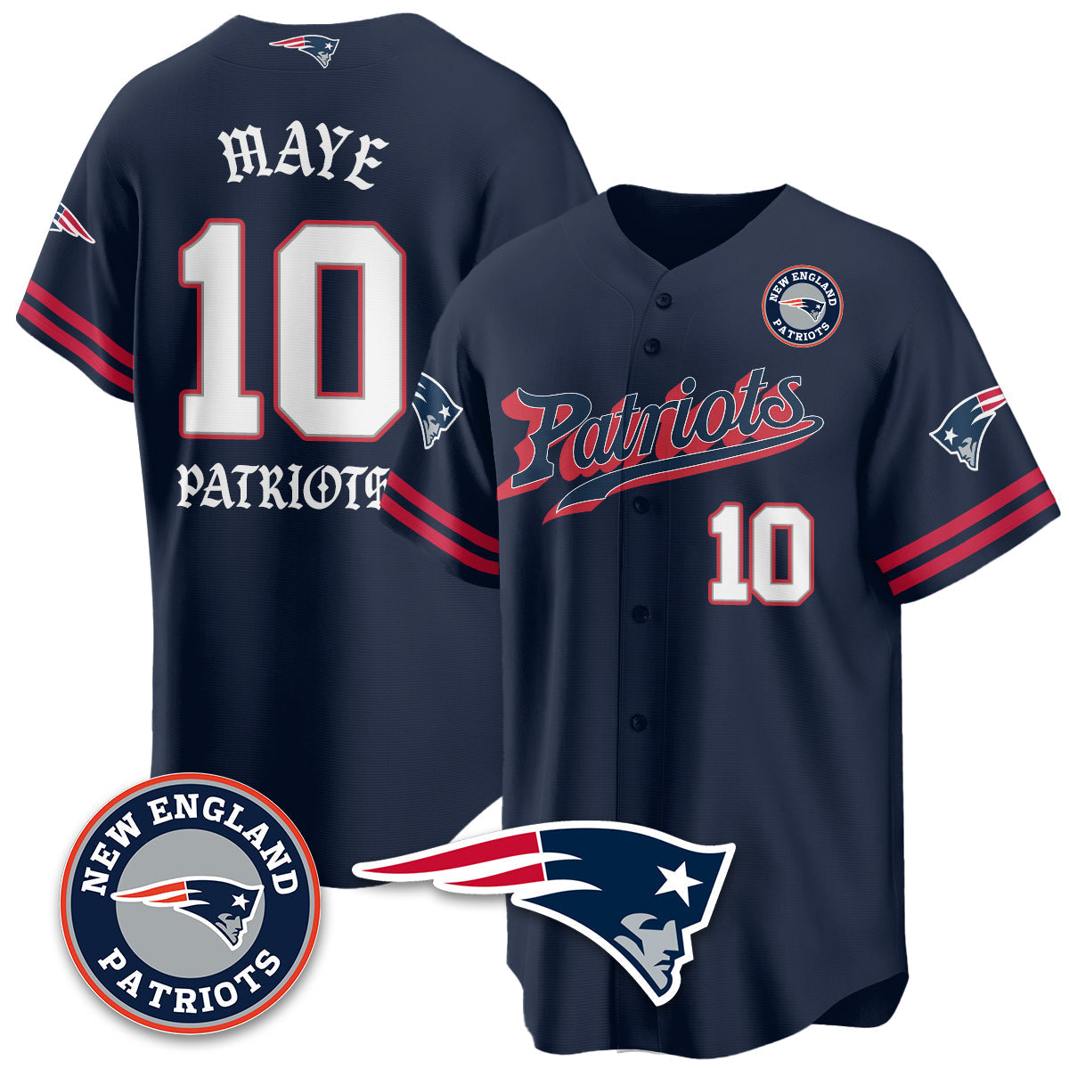 NE Born x Raised Baseball Jersey - Stitched