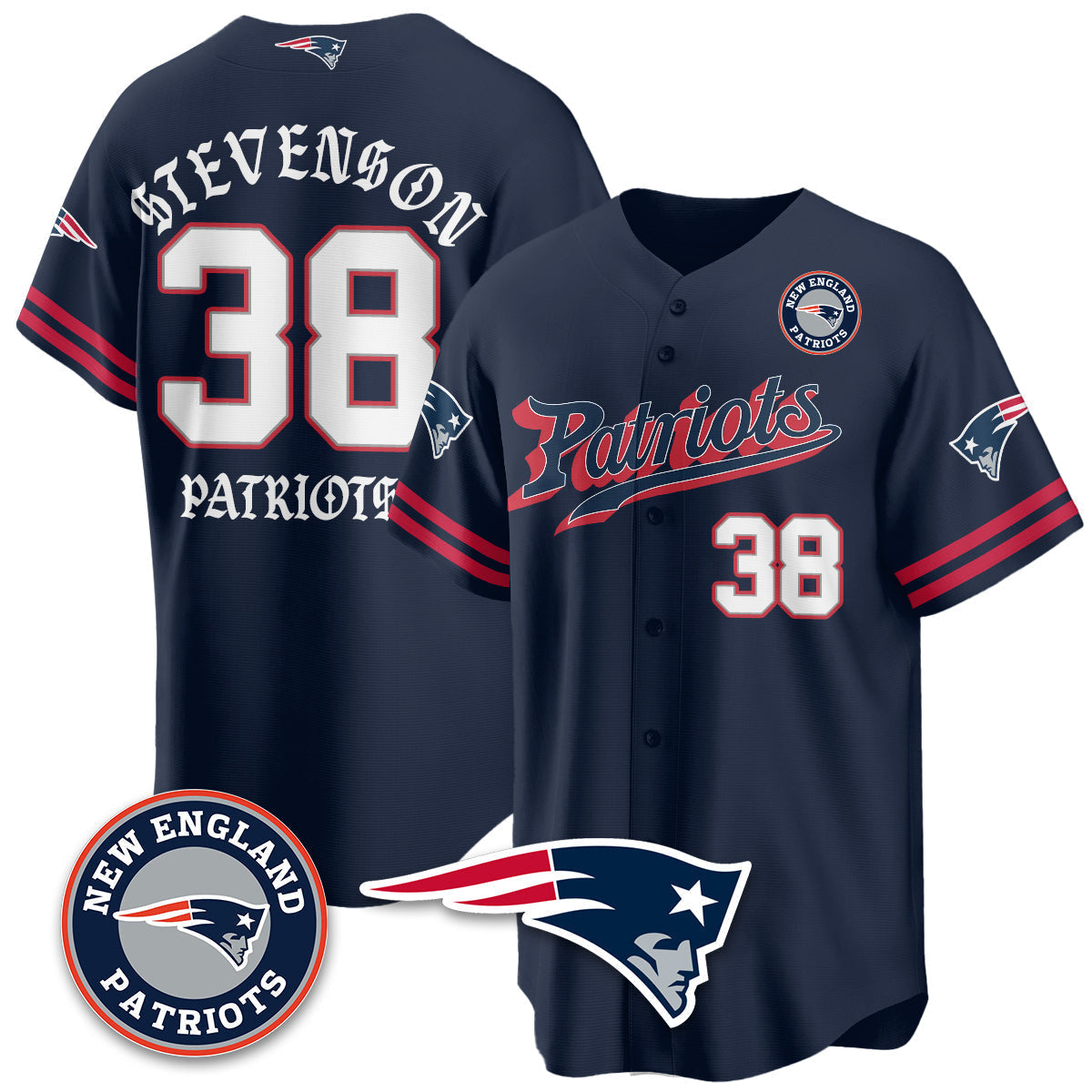 NE Born x Raised Baseball Jersey - Stitched