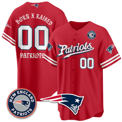 NE Born x Raised Baseball Jersey - Stitched
