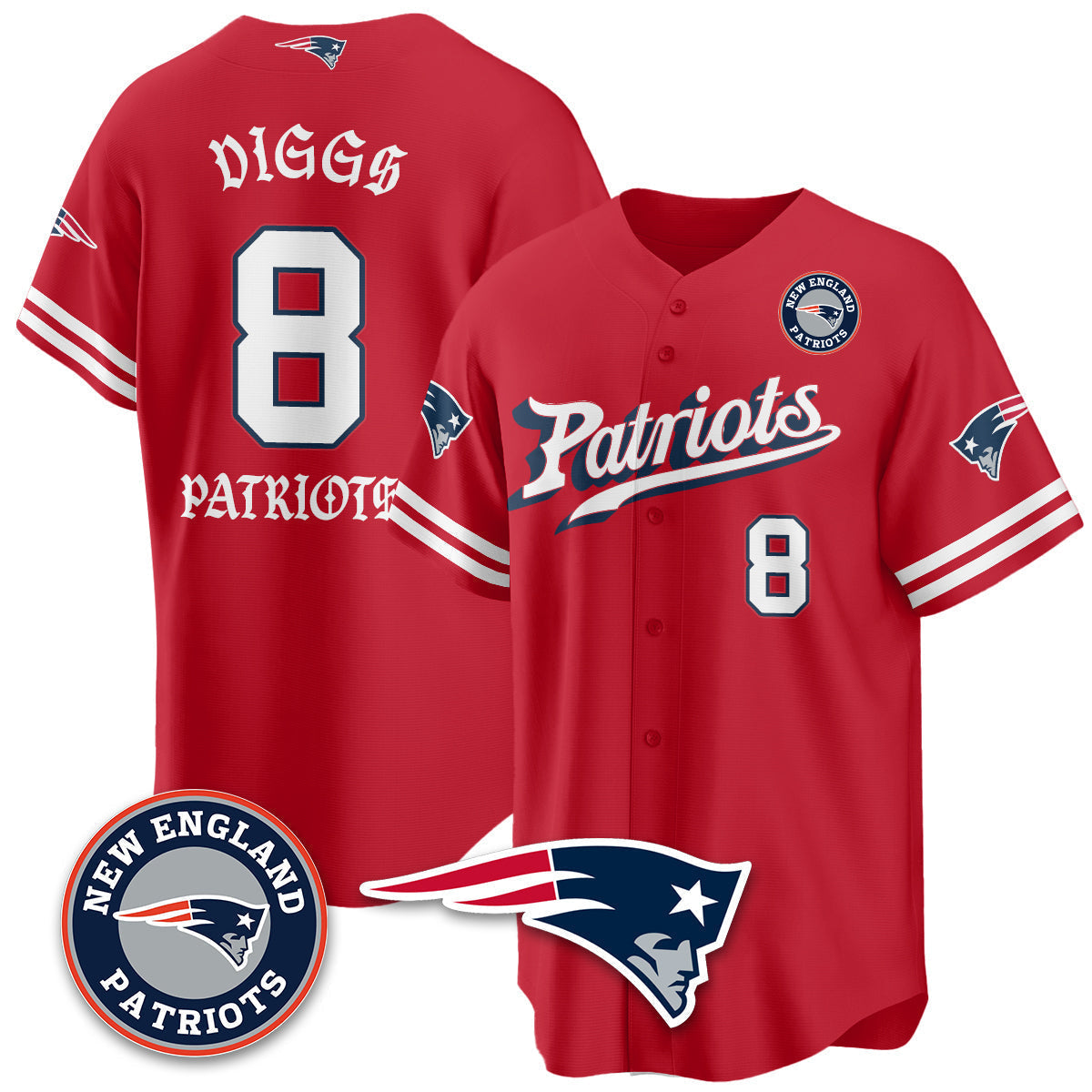 NE Born x Raised Baseball Jersey - Stitched
