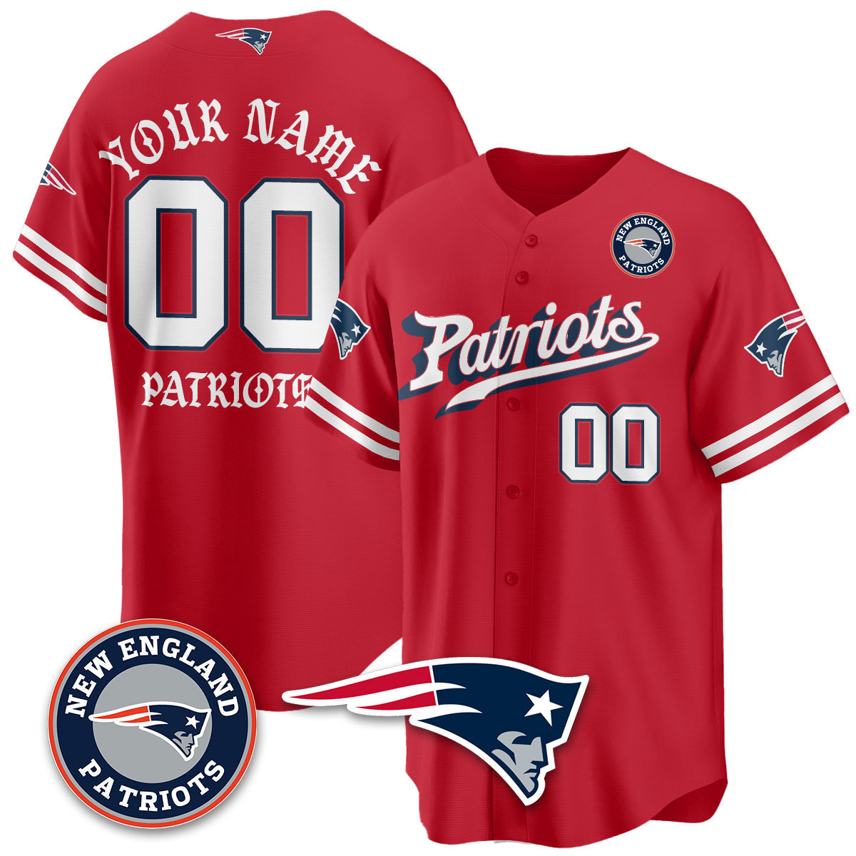 NE Born x Raised Baseball Jersey - Stitched