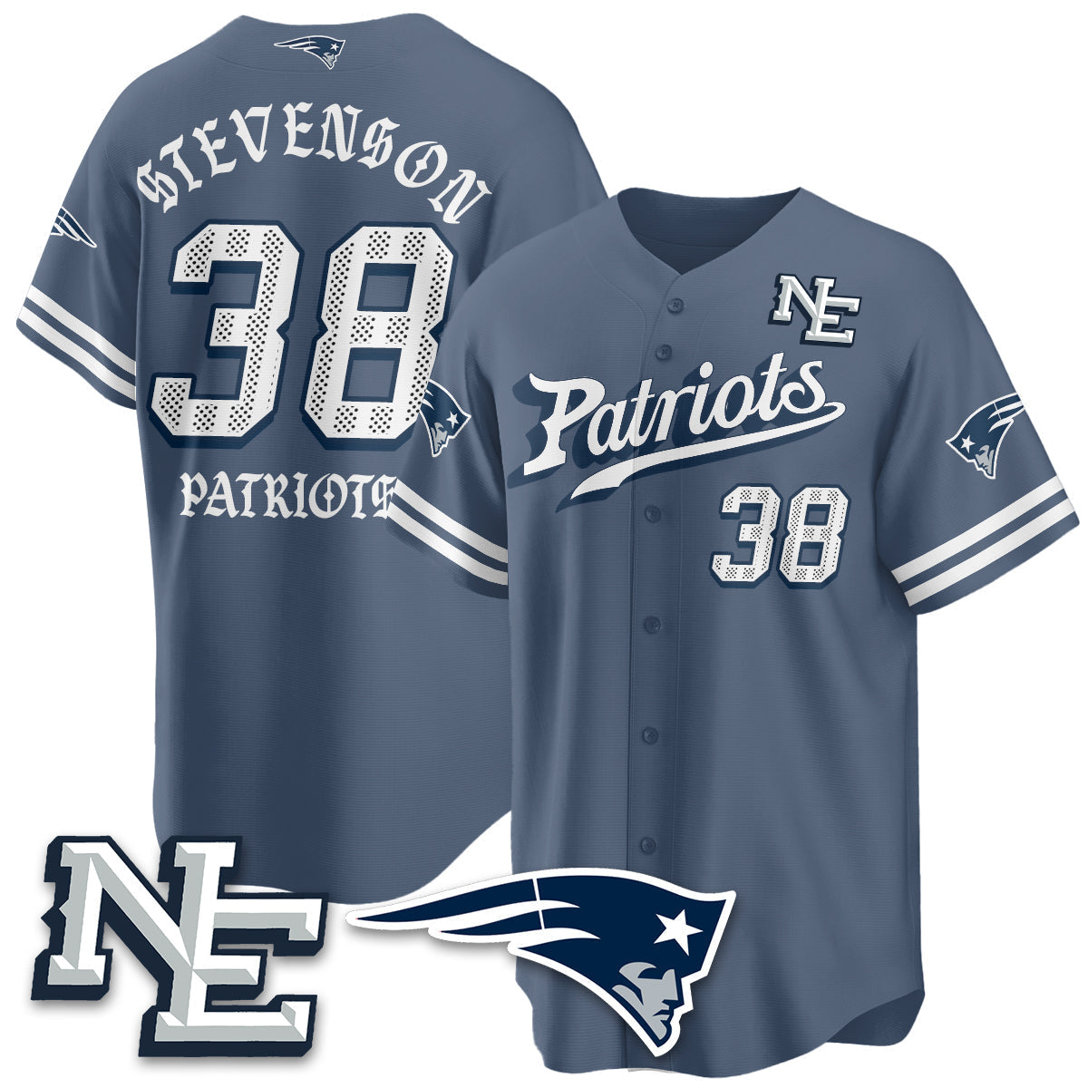 NE Born x Raised Baseball Jersey - Stitched