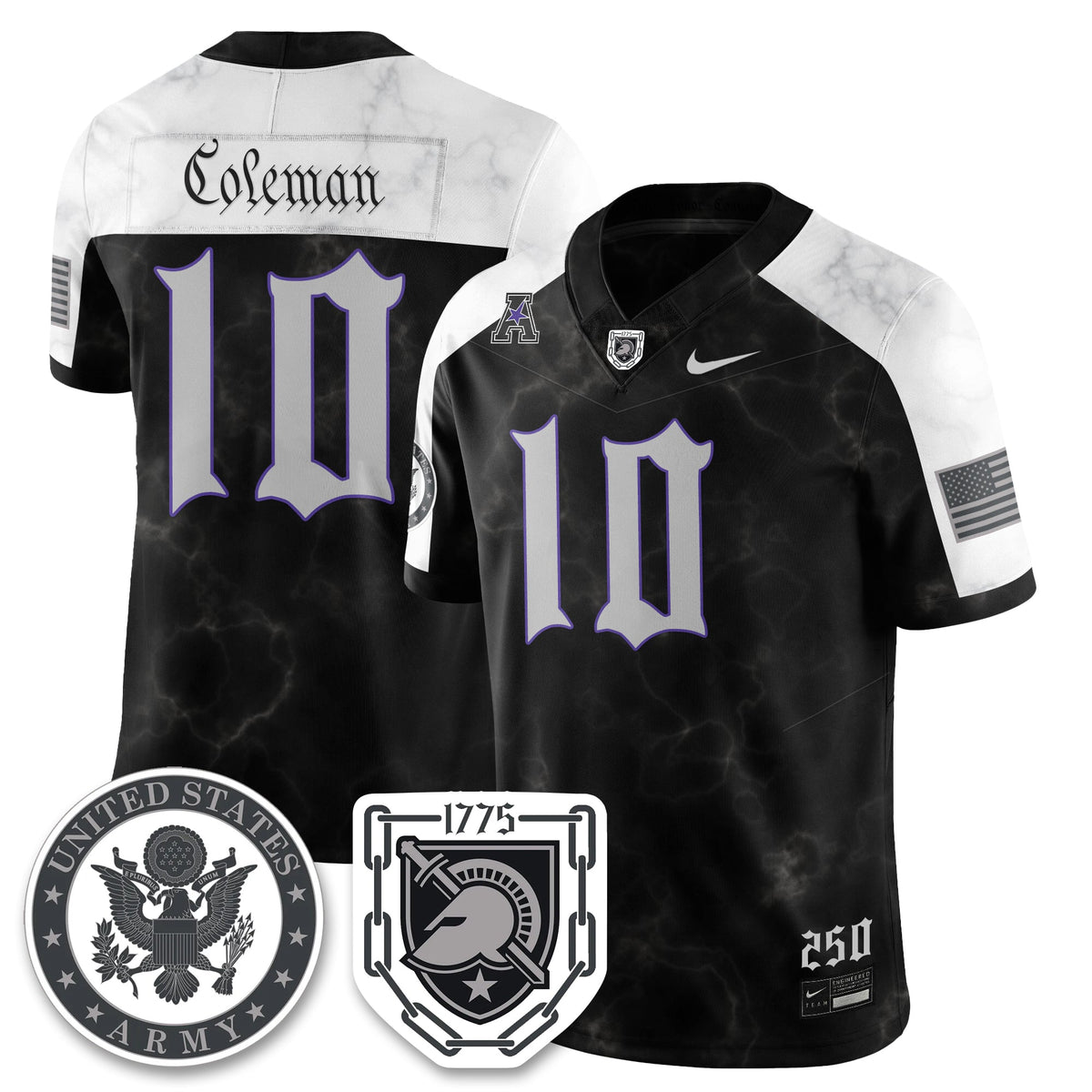 Army Black Knights Vapor Limited Jersey - 250 Years of Service and Sacrifice - Stitched