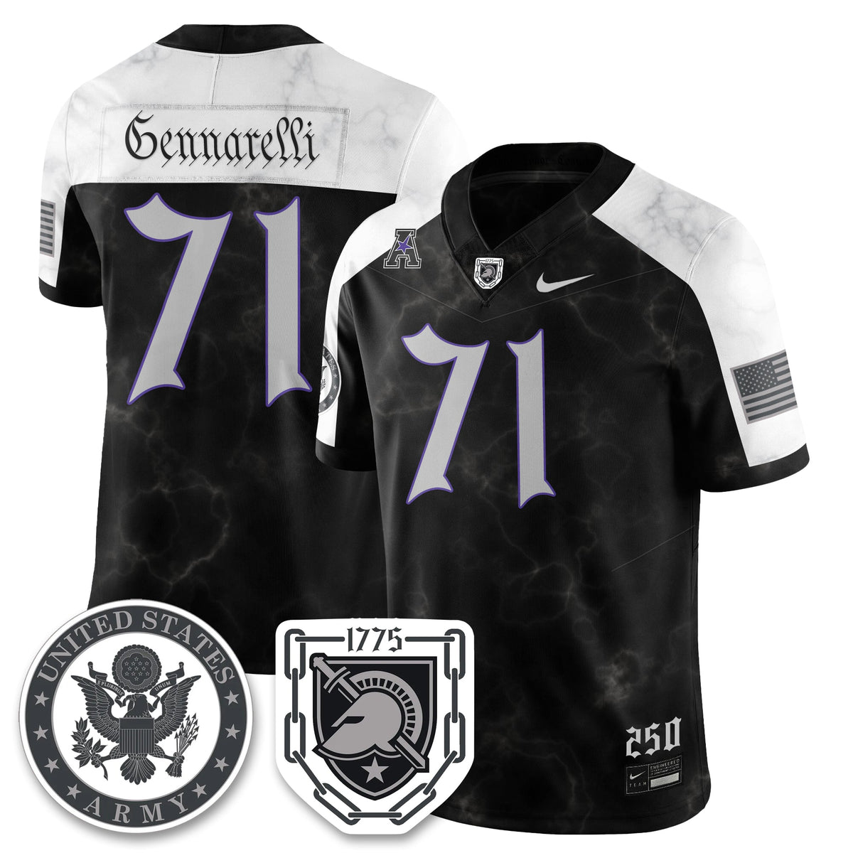 Army Black Knights Vapor Limited Jersey - 250 Years of Service and Sacrifice - Stitched
