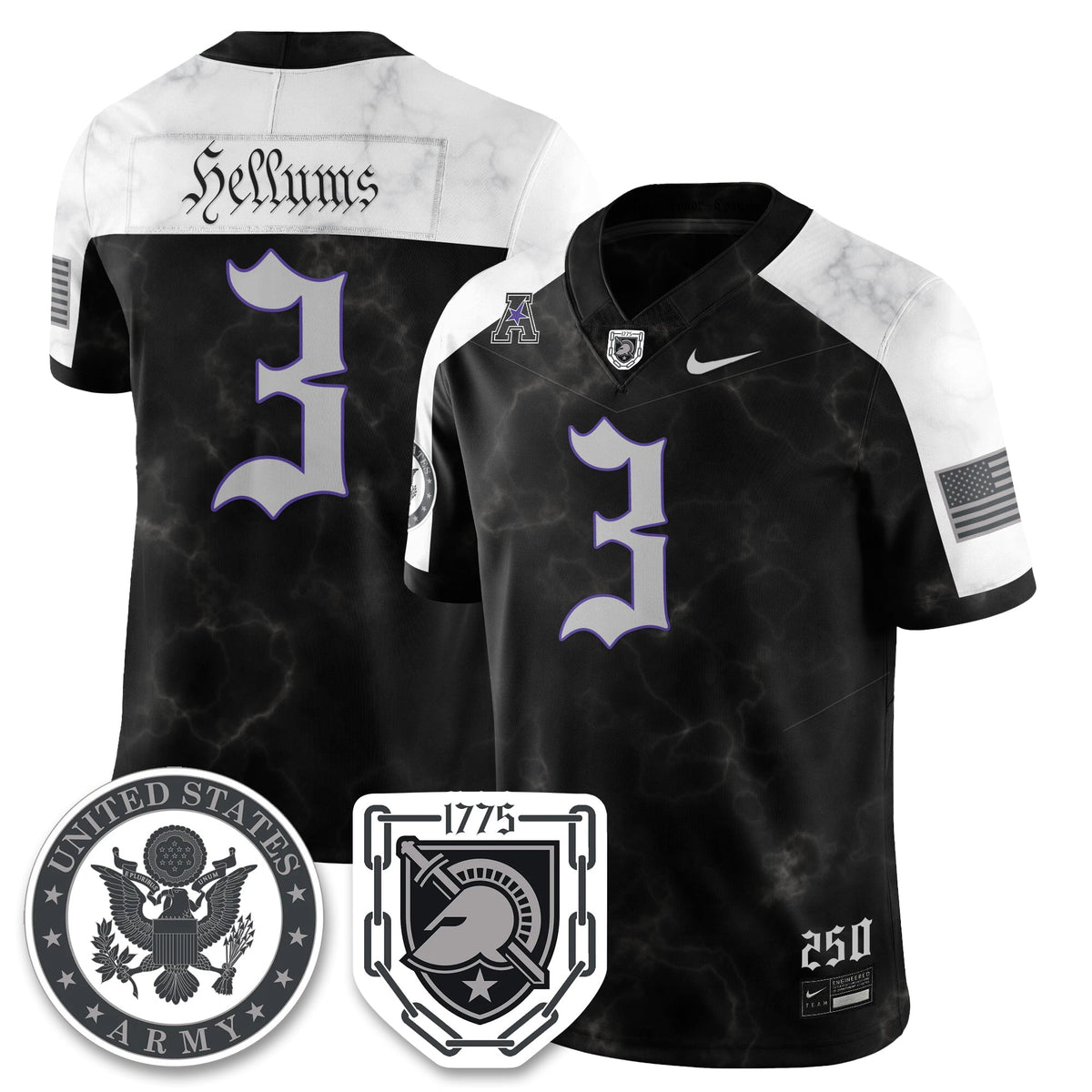 Army Black Knights Vapor Limited Jersey - 250 Years of Service and Sacrifice - Stitched