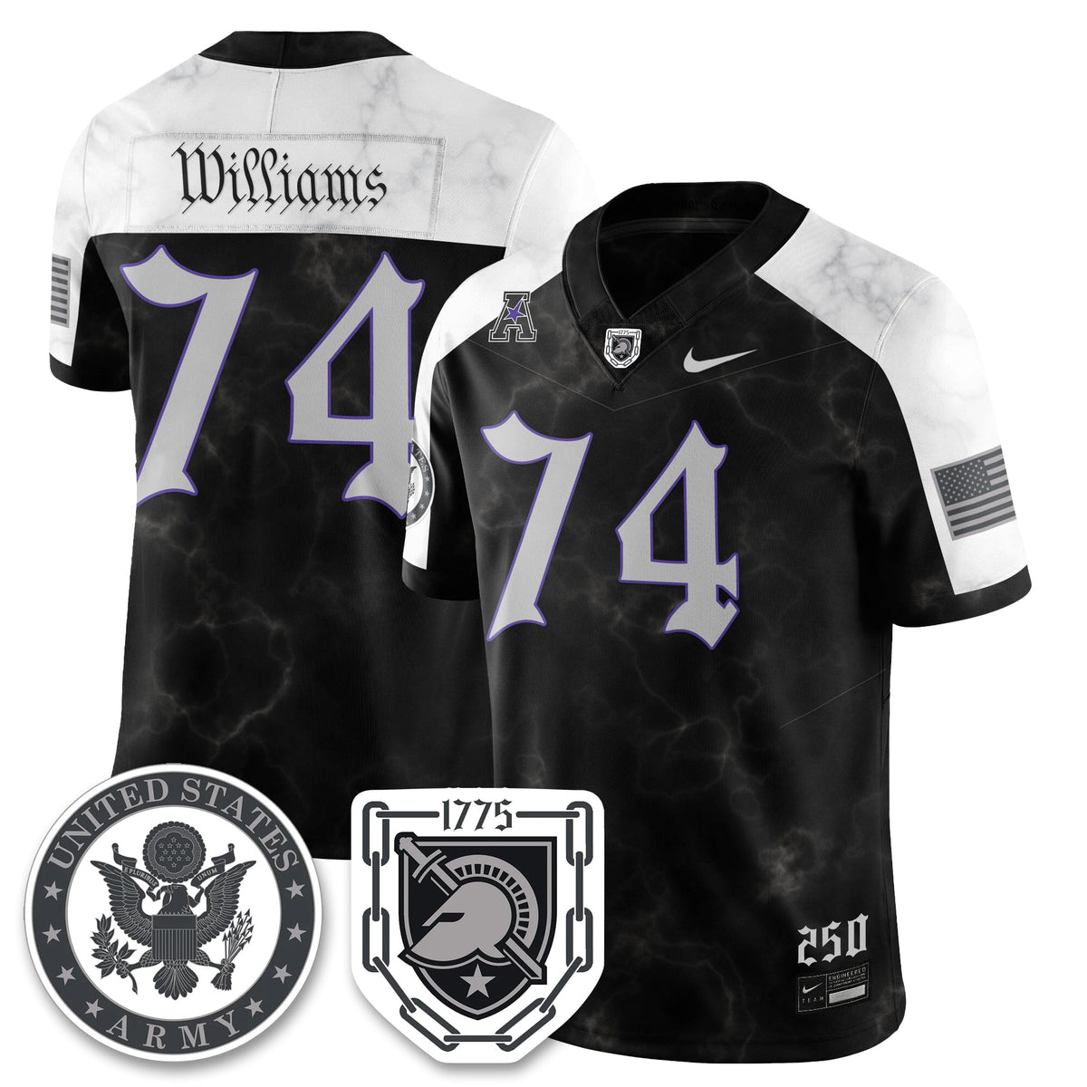 Army Black Knights Vapor Limited Jersey - 250 Years of Service and Sacrifice - Stitched