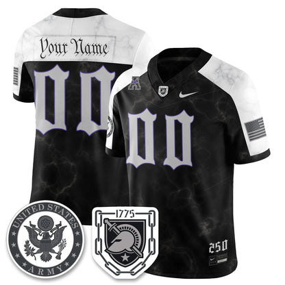 Custom Army Black Knights Vapor Limited Jersey - 250 Years of Service and Sacrifice - Stitched