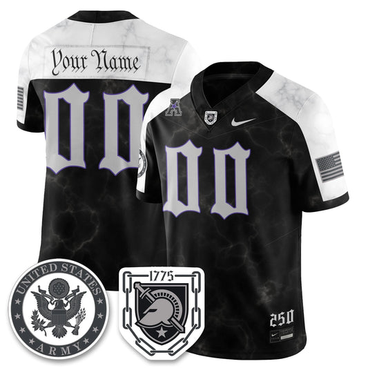 Custom Army Black Knights Vapor Limited Jersey - 250 Years of Service and Sacrifice - Stitched