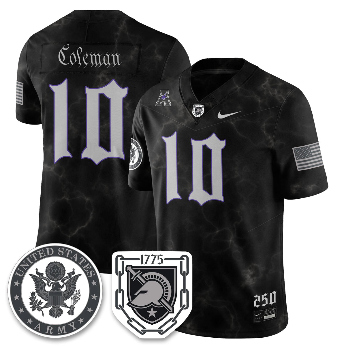 Army Black Knights Vapor Limited Jersey - 250 Years of Service and Sacrifice - Stitched
