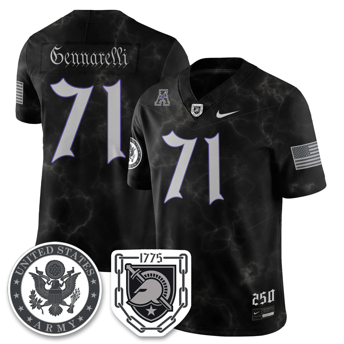 Army Black Knights Vapor Limited Jersey - 250 Years of Service and Sacrifice - Stitched